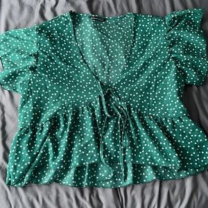 Shein cropped too with heart print-never worn
